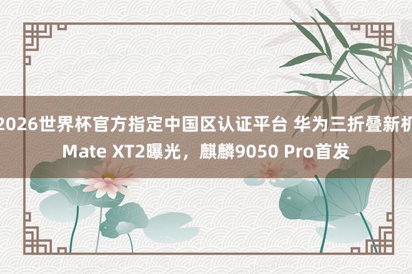 2026世界杯官方指定中国区认证平台 华为三折叠新机Mate XT2曝光，麒麟9050 Pro首发