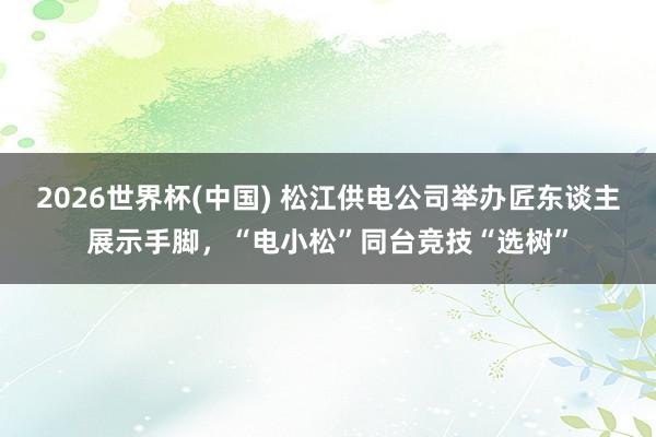 2026世界杯(中国) 松江供电公司举办匠东谈主展示手脚，“电小松”同台竞技“选树”