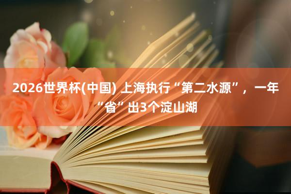 2026世界杯(中国) 上海执行“第二水源”，一年“省”出3个淀山湖