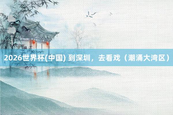 2026世界杯(中国) 到深圳，去看戏（潮涌大湾区）