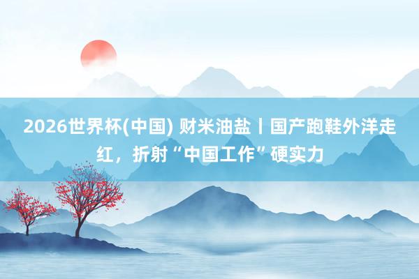 2026世界杯(中国) 财米油盐丨国产跑鞋外洋走红，折射“中国工作”硬实力