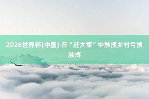 2026世界杯(中国) 在“赶大集”中触摸乡村亏损脉搏