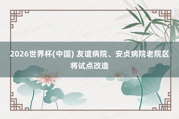 2026世界杯(中国) 友谊病院、安贞病院老院区将试点改造