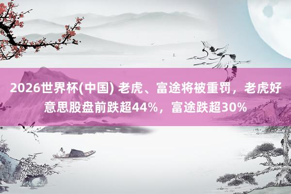2026世界杯(中国) 老虎、富途将被重罚，老虎好意思股盘前跌超44%，富途跌超30%