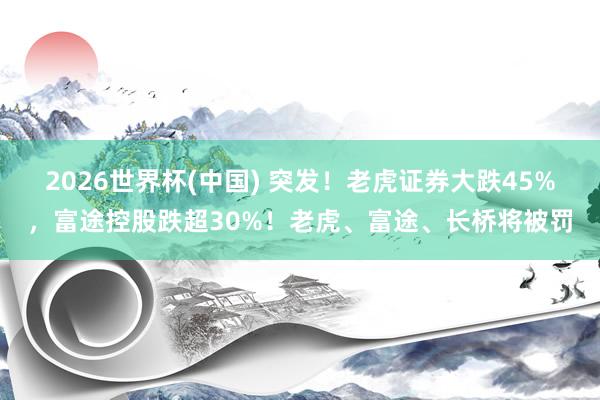 2026世界杯(中国) 突发！老虎证券大跌45%，富途控股跌超30%！老虎、富途、长桥将被罚