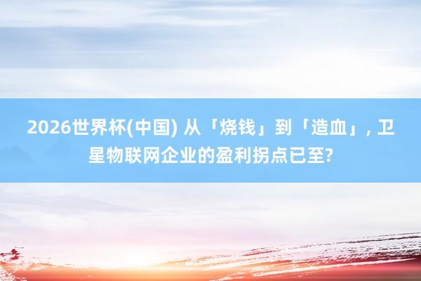 2026世界杯(中国) 从「烧钱」到「造血」, 