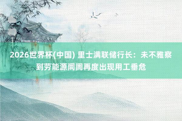 2026世界杯(中国) 里士满联储行长：未不雅察到劳能源阛阓再度出现用工垂危
